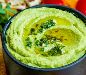 hummus de avocado