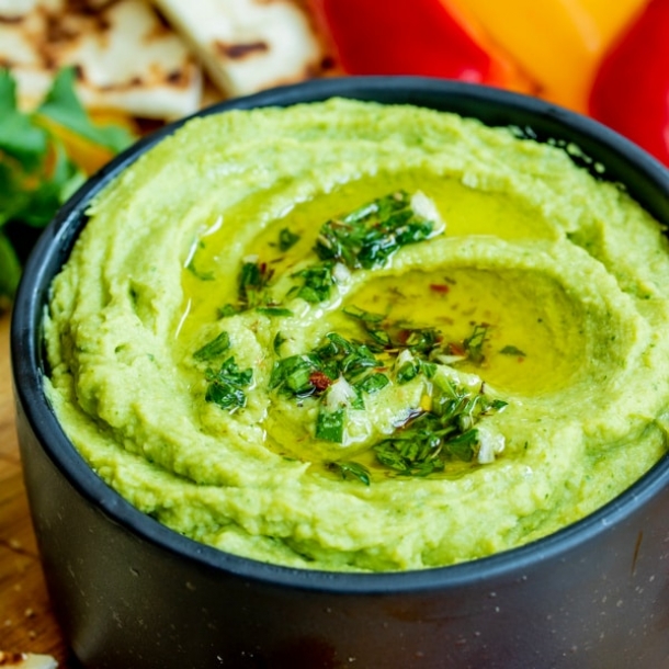 hummus de avocado