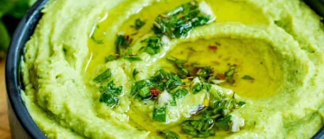 hummus de avocado